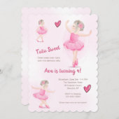 Tutu Sweet Ballerina Invitation (Devant / Derrière)
