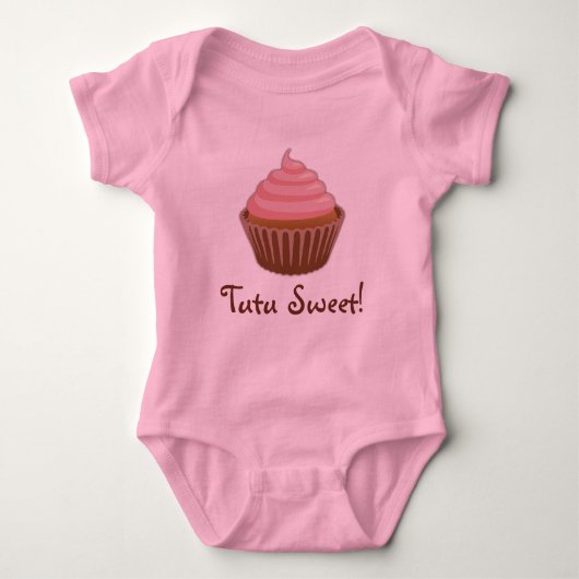 Tutu Sweet Cupcake Baby Girl Romper (Voorkant)