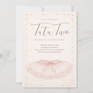 Tutu Twee Verjaardagsuitnodiging Kaart