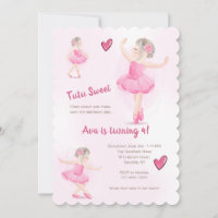 Tutu Zoete Ballerina Uitnodiging