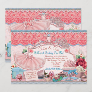 Tutus en Tea Party meisjes aankleden Kaart