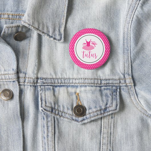 Tutus Gender onthullen Ronde Button 5,7 Cm (In situ)