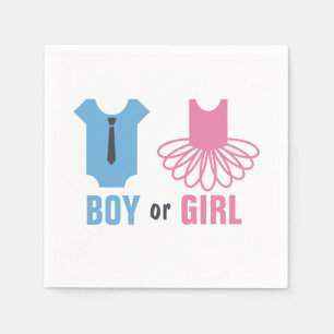 Tutus of Stropdas Gender Reopenbaarmakingsfeest Servet