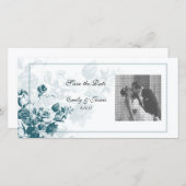 Tuurlijk elegante bloem bruiloft foto kaarten (Voorkant / Achterkant)
