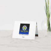 Tuurquoise Groen Bruin Bloemig Vogels Bedankkaart (Achterkant)