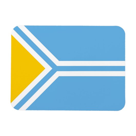 Tuva etnische vlag tuvinians siberia magneet (Horizontaal)