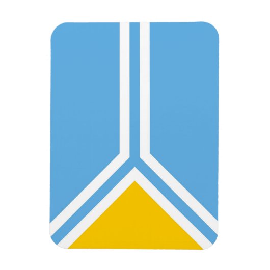 Tuva etnische vlag tuvinians siberia magneet (Verticaal)