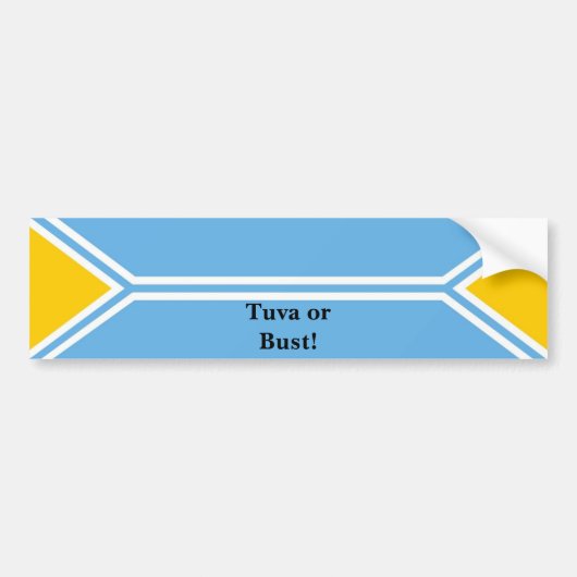Tuva Flag - Tuva of Bust! Bumpersticker (Voorkant)