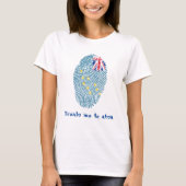 Tuvalu Flag Fingerprint T-shirt (Voorkant)