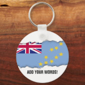 Tuvalu Flag Sleutelhanger (Voorkant)