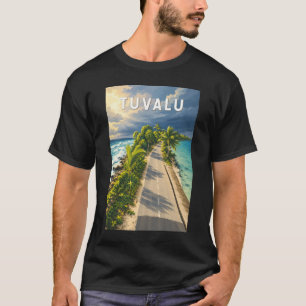 Tuvalu Illustratie Reis Kunst Vintage T-shirt