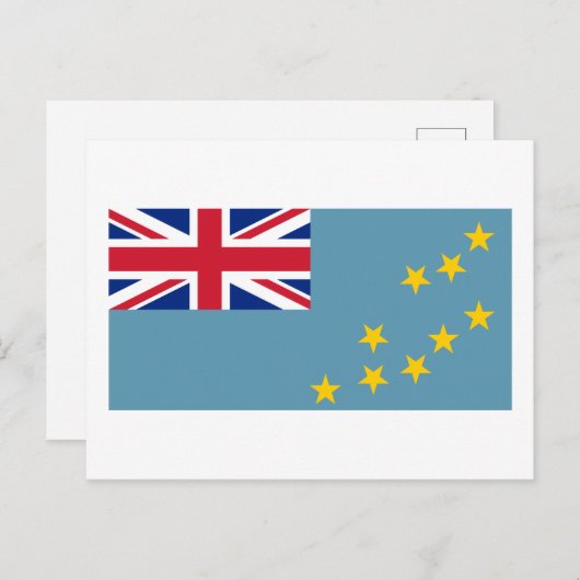 Tuvalu (Tuvaluan) Briefkaart van de vlag (Voorkant / Achterkant)