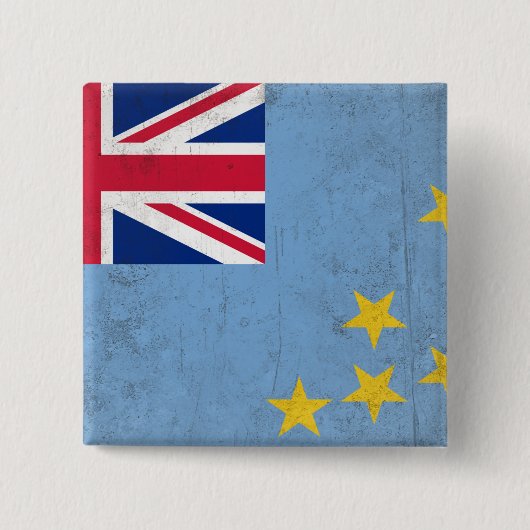 Tuvalu Vierkante Button 5,1 Cm (Voorkant)