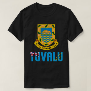 Tuvalu-vlag en wapenschild t-shirt