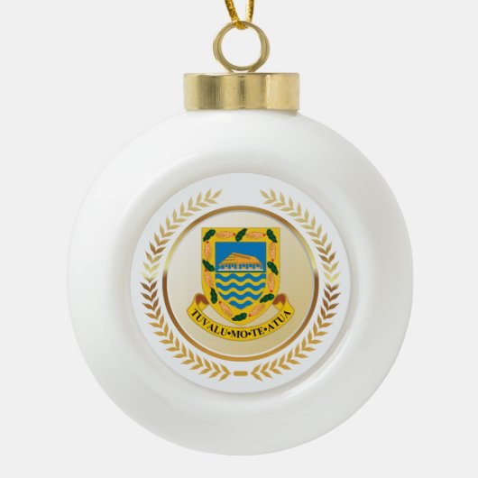Tuvalu-wapenschild Keramische Bal Ornament (Voorkant)