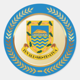 Tuvalu-wapenschild Ronde Sticker