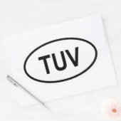 Tuvalu "YUV" Ovale Sticker (Envelop)
