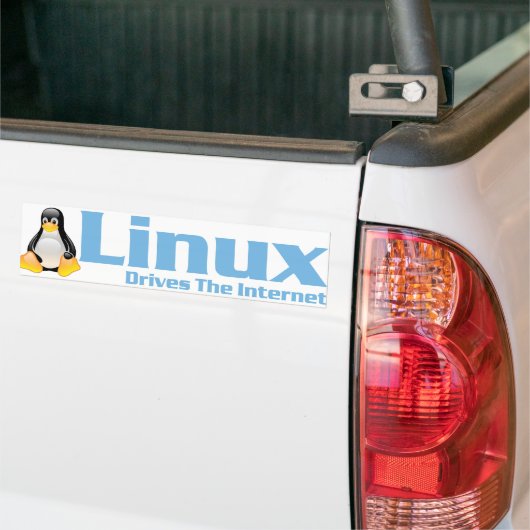 Tux500 Drives internet Bumpersticker (Op Truck)