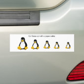 Tux-Bumperstickers Bumpersticker (Op auto)