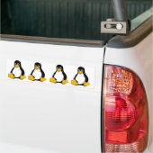 tux de linux logo pinguïn bumpersticker (Op Truck)