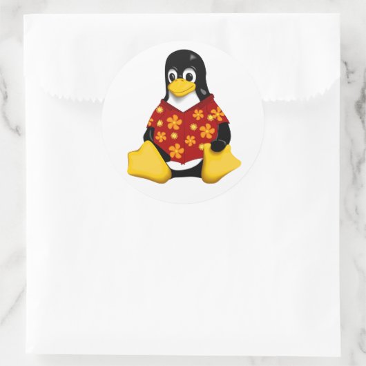 Tux décontracté - grands autocollants ronds (Sac)