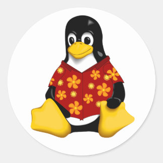Tux décontracté - grands autocollants ronds