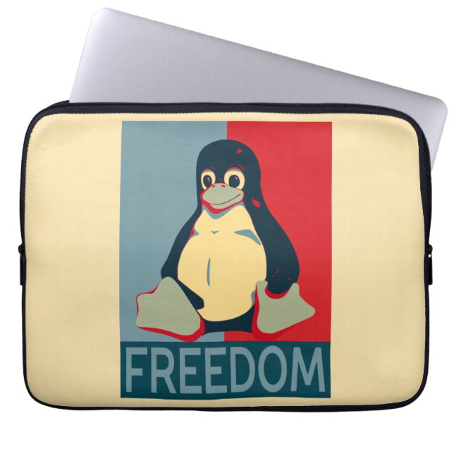 Tux Freedom voor Linux-gebruikers Laptop Sleeve (Voorkant)