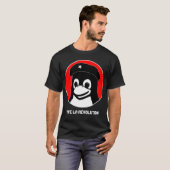 Tux Guevara (donker) - Vive la Rgovolution T-shirt (Voorkant volledig)