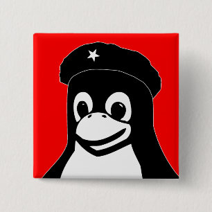 Tux Guevara - Gepersonaliseerd Vierkante Button 5,1 Cm