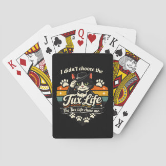 Tux Life koos mij Grappige Kat Pokerkaarten