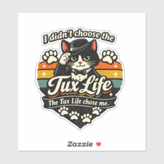 Tux Life koos mij Grappige Kat Sticker