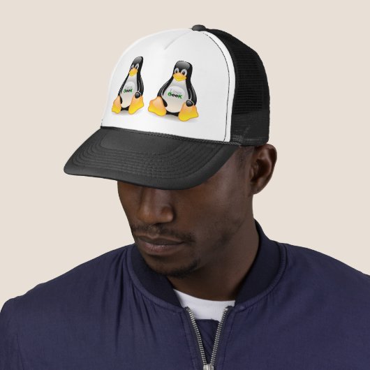 Tux Linux Geek Trucker Pet (In situ)