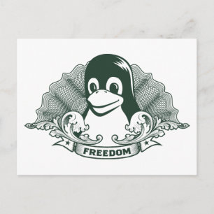 Tux Penguin - (Linux, Open Source, Copyleft, FSF) Briefkaart