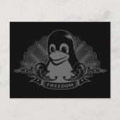 Tux Penguin - (Linux, Open Source, Copyleft, FSF) Briefkaart (Voorkant)