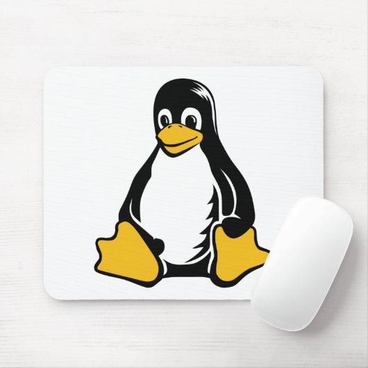 Tux Penguin - (Linux, Open Source, Copyleft, FSF) Muismat (Met muis)
