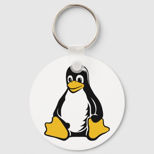 Tux Penguin - (Linux, Open Source, Copyleft, FSF) Sleutelhanger (Voorkant)