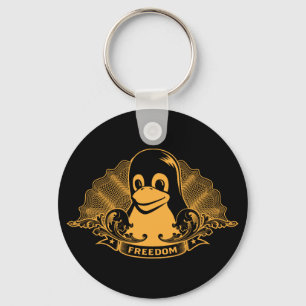 Tux Penguin - (Linux, Open Source, Copyleft, FSF) Sleutelhanger
