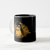 Tux Penguin - (Linux, Open Source, Copyleft, FSF) Tweekleurige Koffiemok (Voorkant links)
