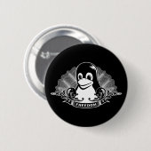 Tux Pinguïn - (Linux, Open Source, Copyleft, FSF) Ronde Button 5,7 Cm (Voorkant /achterkant)