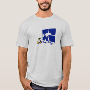 Tux the Linux Penguin Gets Medieval T-shirt