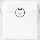 Tux Trouwstickers Ronde Sticker (Tas)