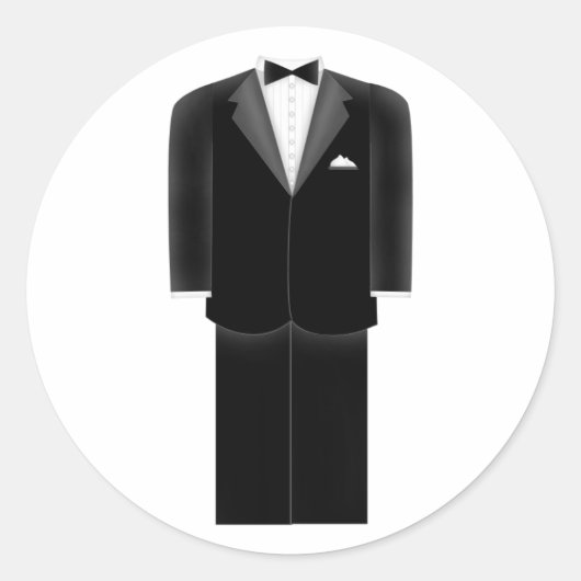 Tux Trouwstickers Ronde Sticker (Voorkant)