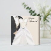 Tuxedo Ball Gown Black Cravate Party Invitations (Debout devant)