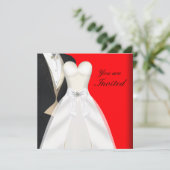 Tuxedo Ball Gown Black Cravate Party Invitations (Debout devant)