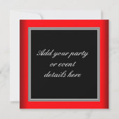 Tuxedo Ball Gown Black Cravate Party Invitations (Dos)