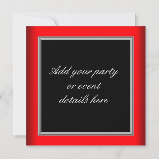 Tuxedo Ball Gown Black Cravate Party Invitations (Dos)
