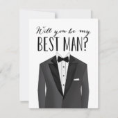 Tuxedo Best Man | Groomsman Kaart (Voorkant)