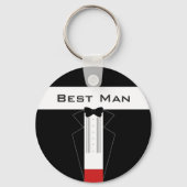 Tuxedo beste man bruiloft gunst Sleutelhanger (Voorkant)