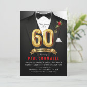 Tuxedo Birthday Uitnodiging (Staand voorkant)