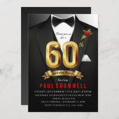 Tuxedo Birthday Uitnodiging (Voorkant / Achterkant)